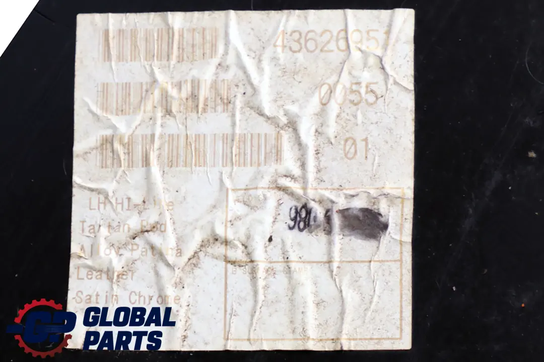 Front Left N/S Door Card Trim Tartan Red Alloy Patina HiFi to BMW Mini R50 R53 with Part number 7070631 BMW Mini R50 R53 Front Left N/S Door Card Trim Tartan Red Alloy Patina HiFi - SKU 7070631 - Part number 7070631