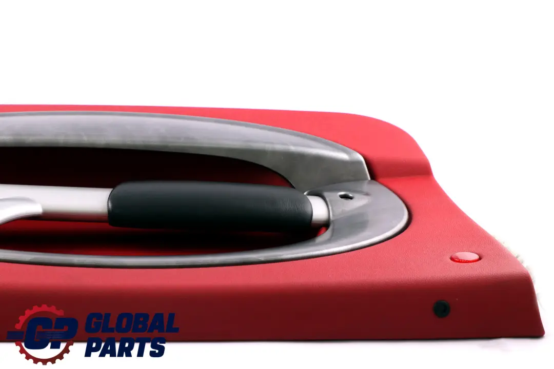 Front Left N/S Door Card Trim Tartan Red Alloy Patina HiFi to BMW Mini R50 R53 with Part number 7070631 BMW Mini R50 R53 Front Left N/S Door Card Trim Tartan Red Alloy Patina HiFi - SKU 7070631 - Part number 7070631