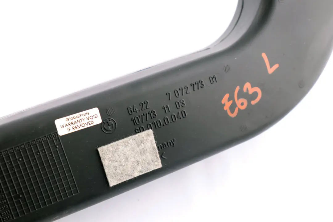 Duct Left Air Channel Left N/S to BMW 6 Series E63 E64 LCI Air with Part number 7072773 BMW 6 Series E63 E64 LCI Air Duct Left Air Channel Left N/S - SKU RHD-7072773 - Part number 7072773