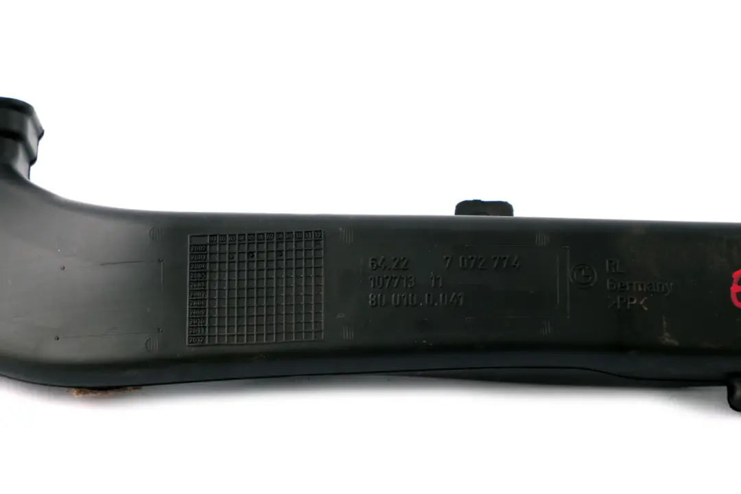 BMW 6 Series E63 E64 LCI Air Duct Air Channel Right O/S - SKU 7072774 - Part number 7072774