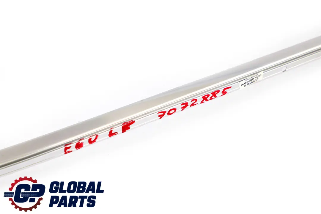 BMW E60 E61 Garniture de cadre de fenêtre supérieur porte avant gauche chromée - SKU 7072885 - Numéro de pièce 7072885