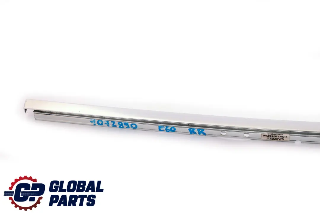 BMW 5 E60 Listwa Szyby Drzwi Prawy Tył Chrom Ramka - SKU 7072890 - Numer Części 51357072890