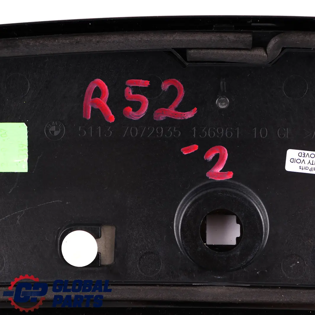 Windshield Windscreen Window Top Panel Cover Trim to BMW Mini R52 Cabrio with Part number 7072935 BMW Mini R52 Cabrio Windshield Windscreen Window Top Panel Cover Trim - SKU 7072935-2 - Part number 7072935