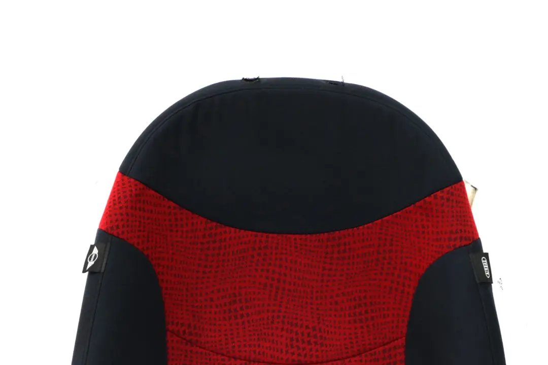 Front Left Sport Seat N/S Backrest Squab Cloth Tartan Red to BMW Mini Cooper R50 with Part number 7072997 BMW Mini Cooper R50 Front Left Sport Seat N/S Backrest Squab Cloth Tartan Red - SKU 7072997 - Part number 7072997