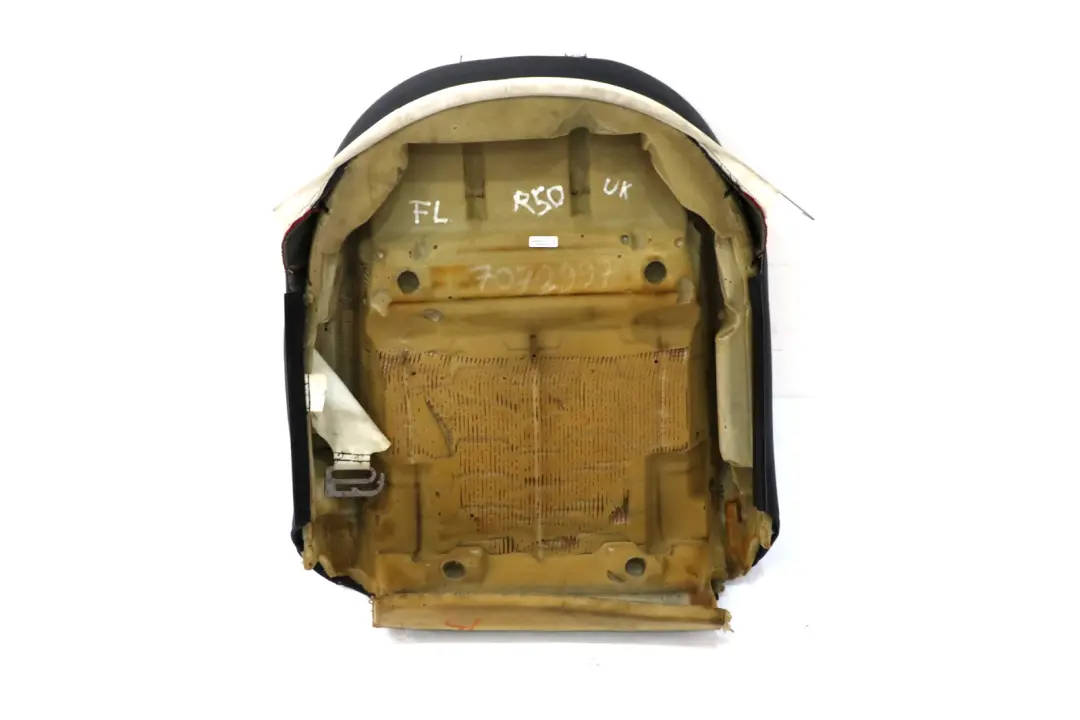 Front Left Sport Seat N/S Backrest Squab Cloth Tartan Red to BMW Mini Cooper R50 with Part number 7072997 BMW Mini Cooper R50 Front Left Sport Seat N/S Backrest Squab Cloth Tartan Red - SKU 7072997 - Part number 7072997