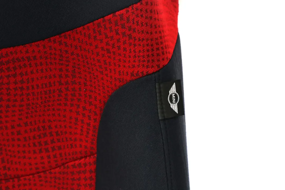 BMW Mini Cooper R50 Front Right Sport Seat O/S Backrest Squab Cloth Tartan Red - SKU 7072998 - Part number 7072998