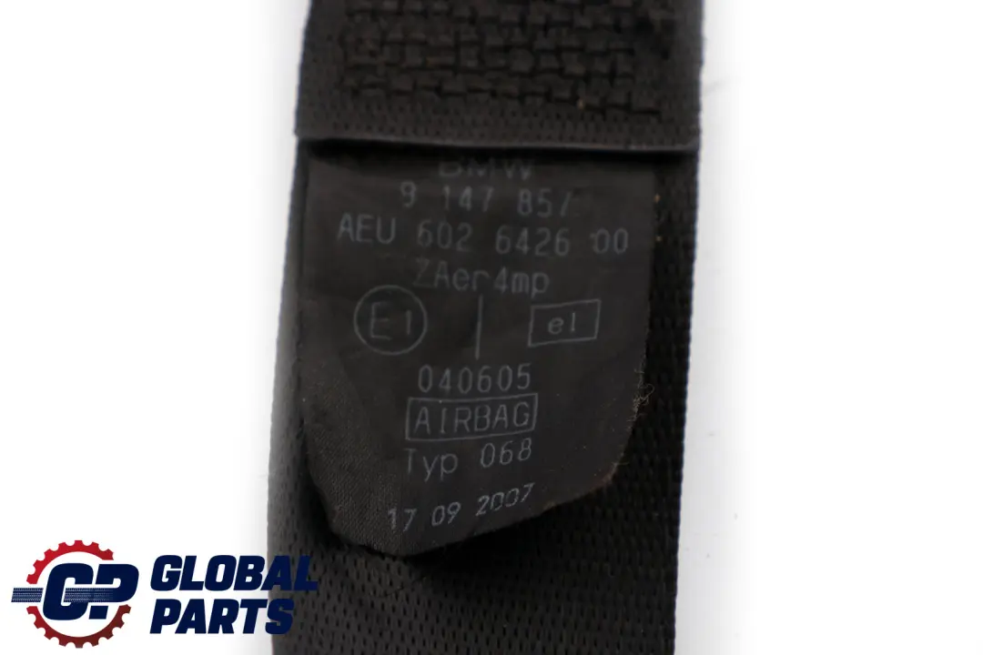 Safety Seat Upper Belt Front Left N/S Black to BMW Mini Cooper R52 Cabrio with Part number 9147857 BMW Mini Cooper R52 Cabrio Safety Seat Upper Belt Front Left N/S Black - SKU 7073483 - Part number 9147857