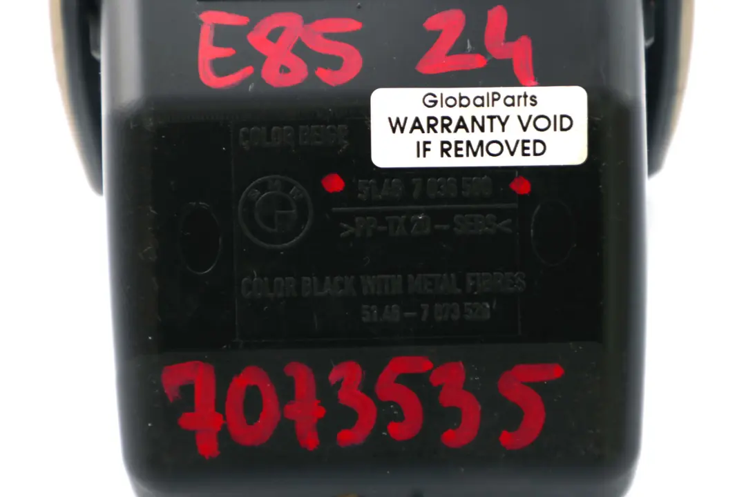 BMW Z4 E85 E86 Wkładka Schowka Tylnej Konsoli Centralnej 7036500 - SKU 7073535 - Numer Części 7073535