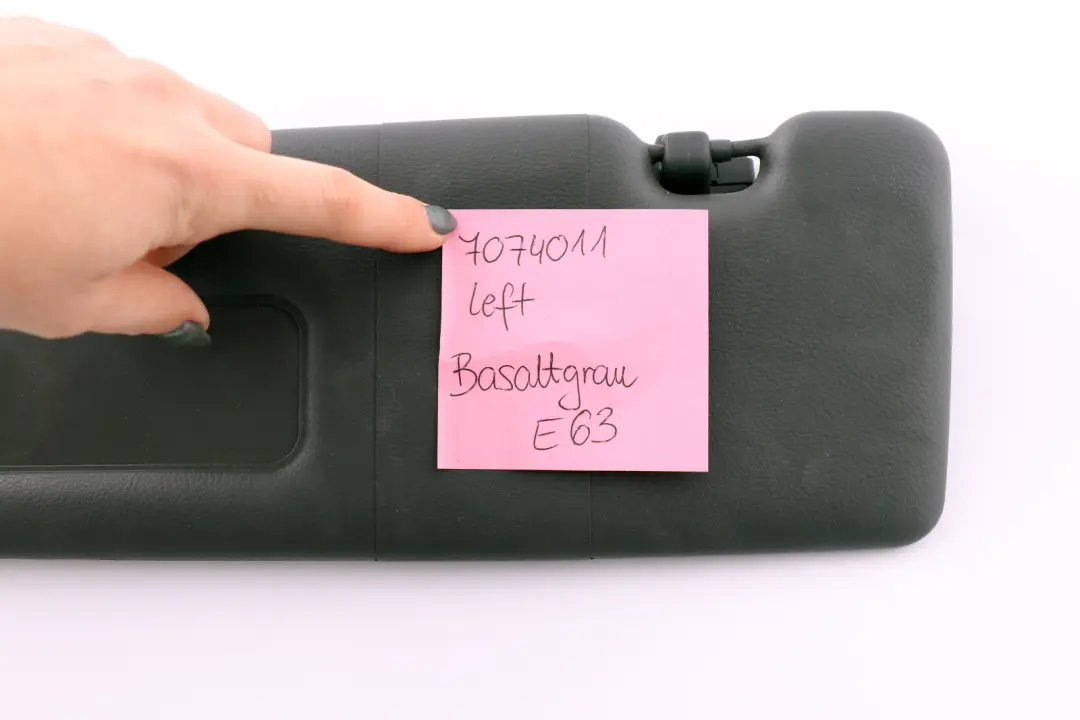 BMW E63 E64 Sun Visor Illuminated Mirror Left N/S Basaltgrau - SKU 7074011 - Part number 7074011