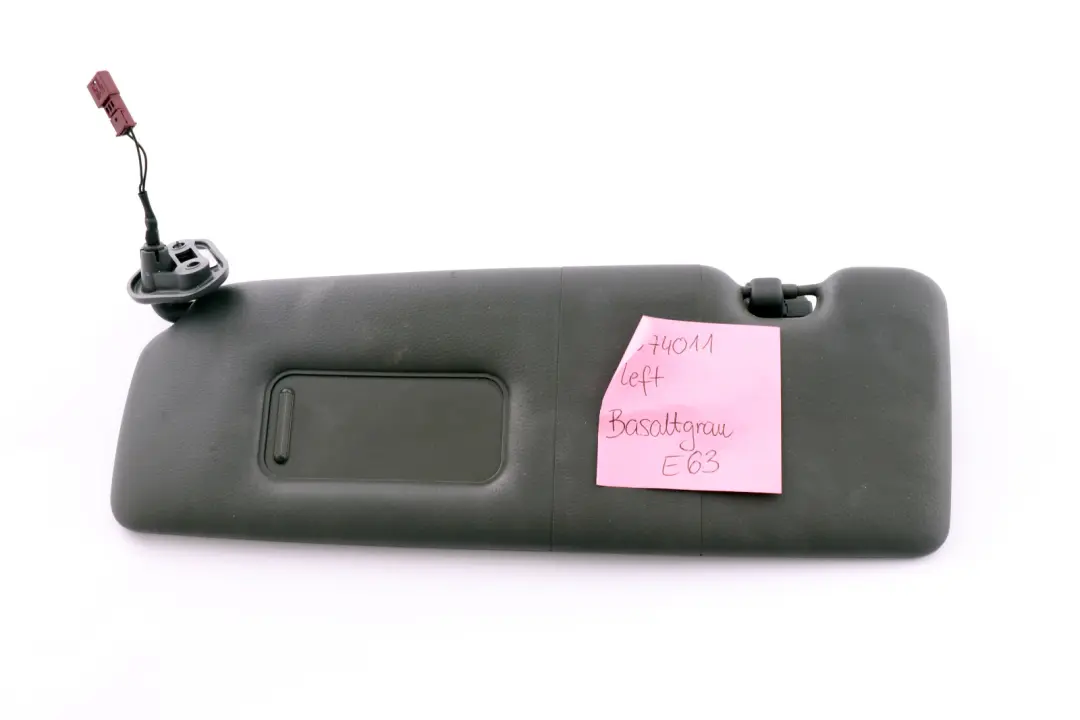 BMW E63 E64 Sun Visor Illuminated Mirror Left N/S Basaltgrau - SKU 7074011 - Part number 7074011