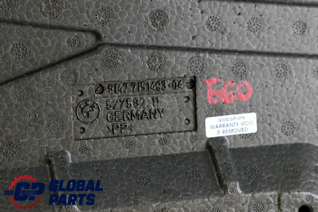 BMW 5 Reihe E60 Pad Unterlage Einlegeboden Gepäckraum 7151493 - SKU 7074475 - Teilenummer 51477074475
