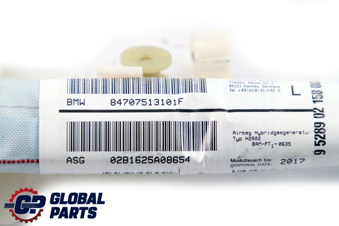 Coupé Left N/S Head Roof Curtain to BMW 3 Series E46 with Part number 7075131 BMW 3 Series E46 Coupé Left N/S Head Roof Curtain - SKU 7075131 - Part number 7075131