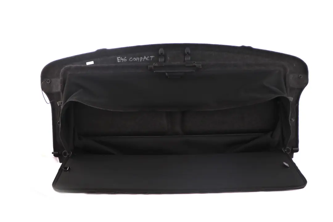 Window Storage Parcel Shelf Loading Cover to BMW 3 Series E46 Compact Rear with Part number 7075826 BMW 3 Series E46 Compact Rear Window Storage Parcel Shelf Loading Cover - SKU 7075826 - Part number 7075826