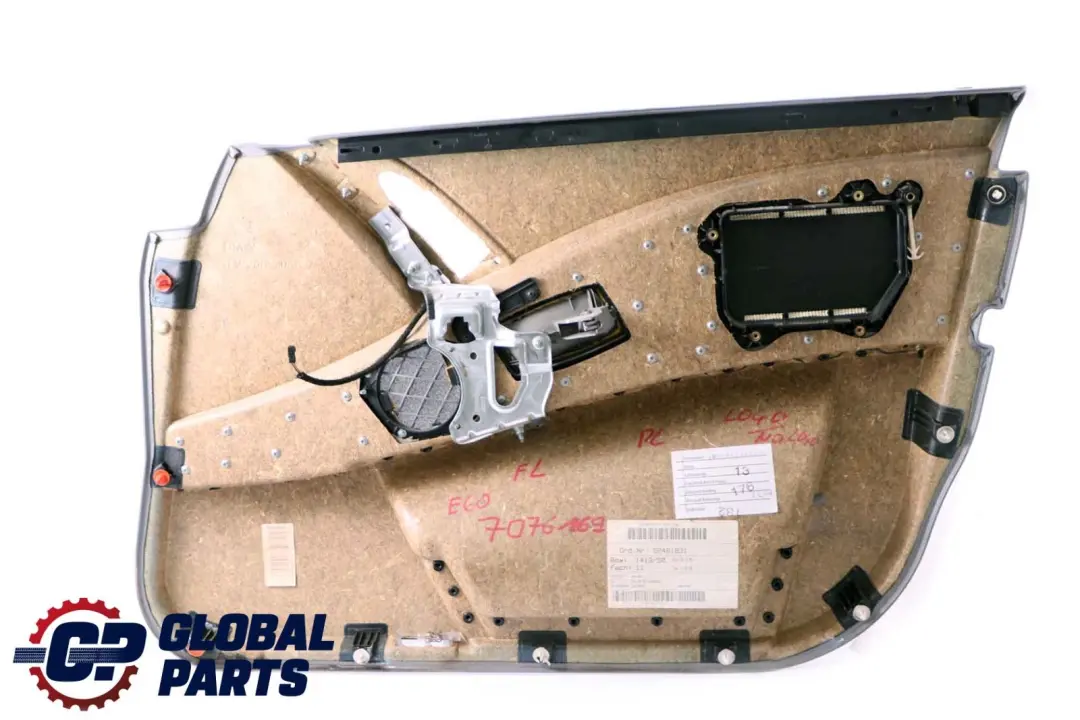 BMW 5 Series E60 E61 Door Card Lining Leather Trim Panel Front Left N/S Grey - SKU 7076169 - Part number 7076169