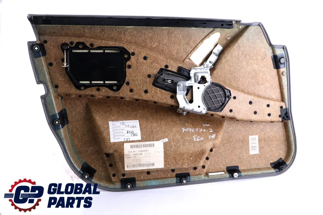 BMW 5 er E60 E61 Türverkleidung Vorn Rechts Leder Dakota Grau - SKU 7076170-2 - Teilenummer 7076170