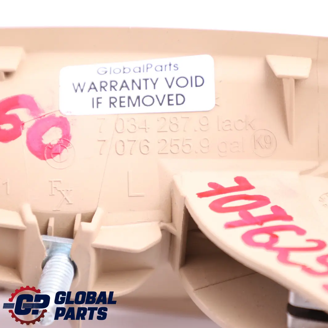 BMW 5 Series E60 E61 Door Handle Inside Left N/S Beige Ruthenium - SKU 7076259 - Part number 7034287
