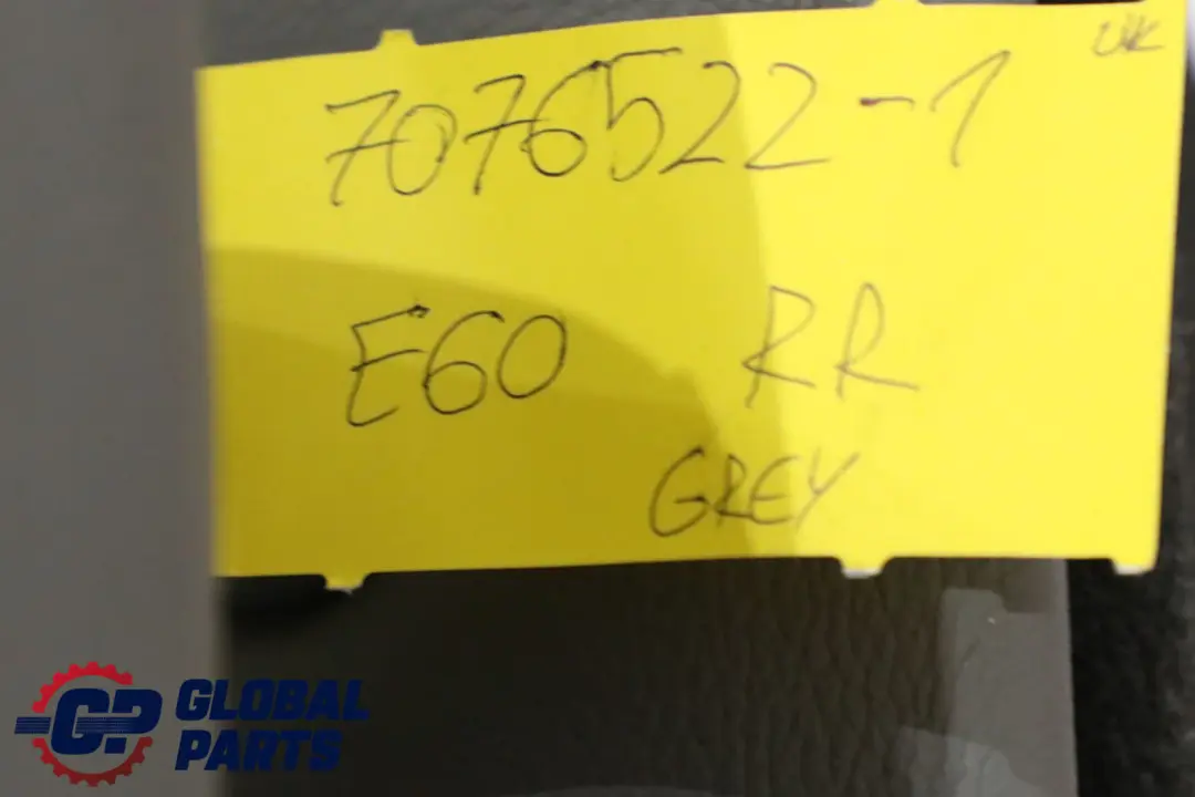 BMW 5 er E60 Sitzbezug Bezug Lehne Hinten Rechts Grau Leder - SKU 7076522 - Teilenummer 7076522