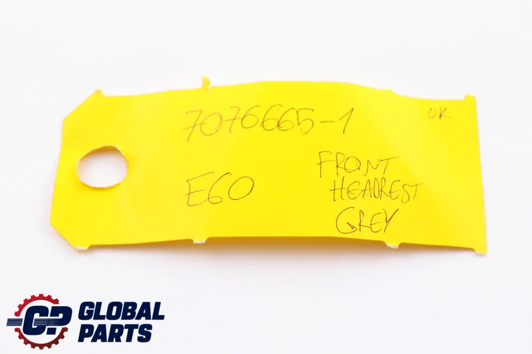 Front Seat Left Right N/O/S Leather Headrest Grey to BMW 5 Series E60 E61 1 with Part number 7076665 BMW 5 Series E60 E61 1 Front Seat Left Right N/O/S Leather Headrest Grey - SKU 7076665-1 - Part number 7076665