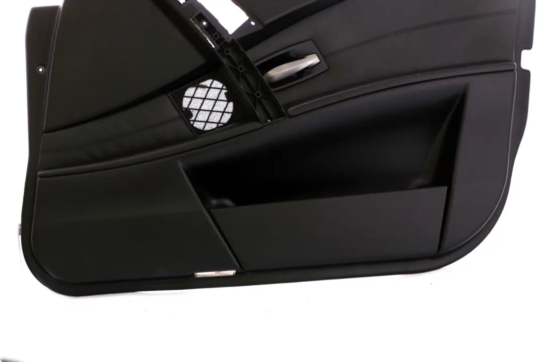 BMW E60 E61 Door Card Leather Trim Panel Front Right Black - SKU 7076764 - Número de pieza 7076764