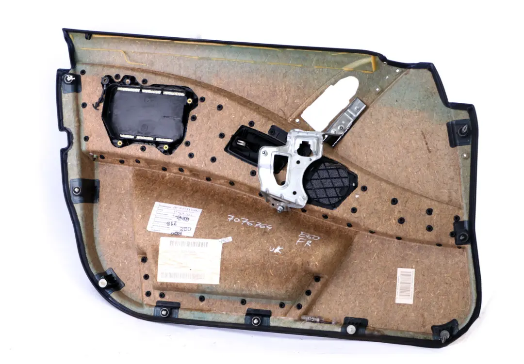 BMW E60 E61 Door Card Leather Trim Panel Front Right Black - SKU 7076764 - Número de pieza 7076764