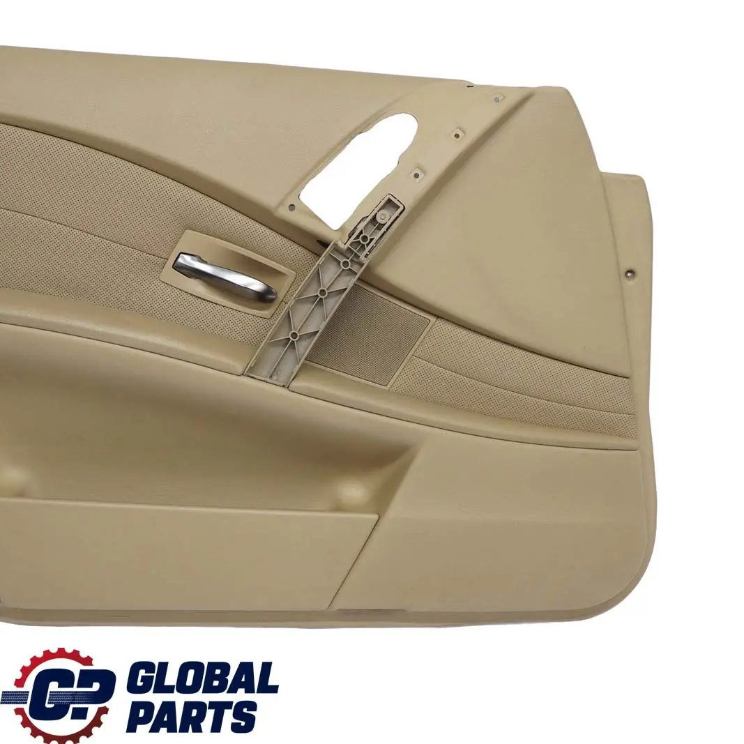 BMW E60 E61 Frente Izquierda Tarjeta De puerta De cuero Nasca Beige Forro Trim - SKU 7076801 - Número de pieza 7076801