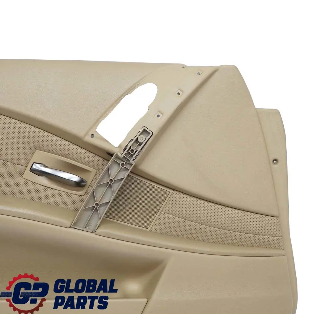 Front Left N/S Door Card Leather Nasca Beige Lining Trim to BMW 5 Series E60 E61 with Part number 7076801 BMW 5 Series E60 E61 Front Left N/S Door Card Leather Nasca Beige Lining Trim - SKU 7076801 - Part number 7076801