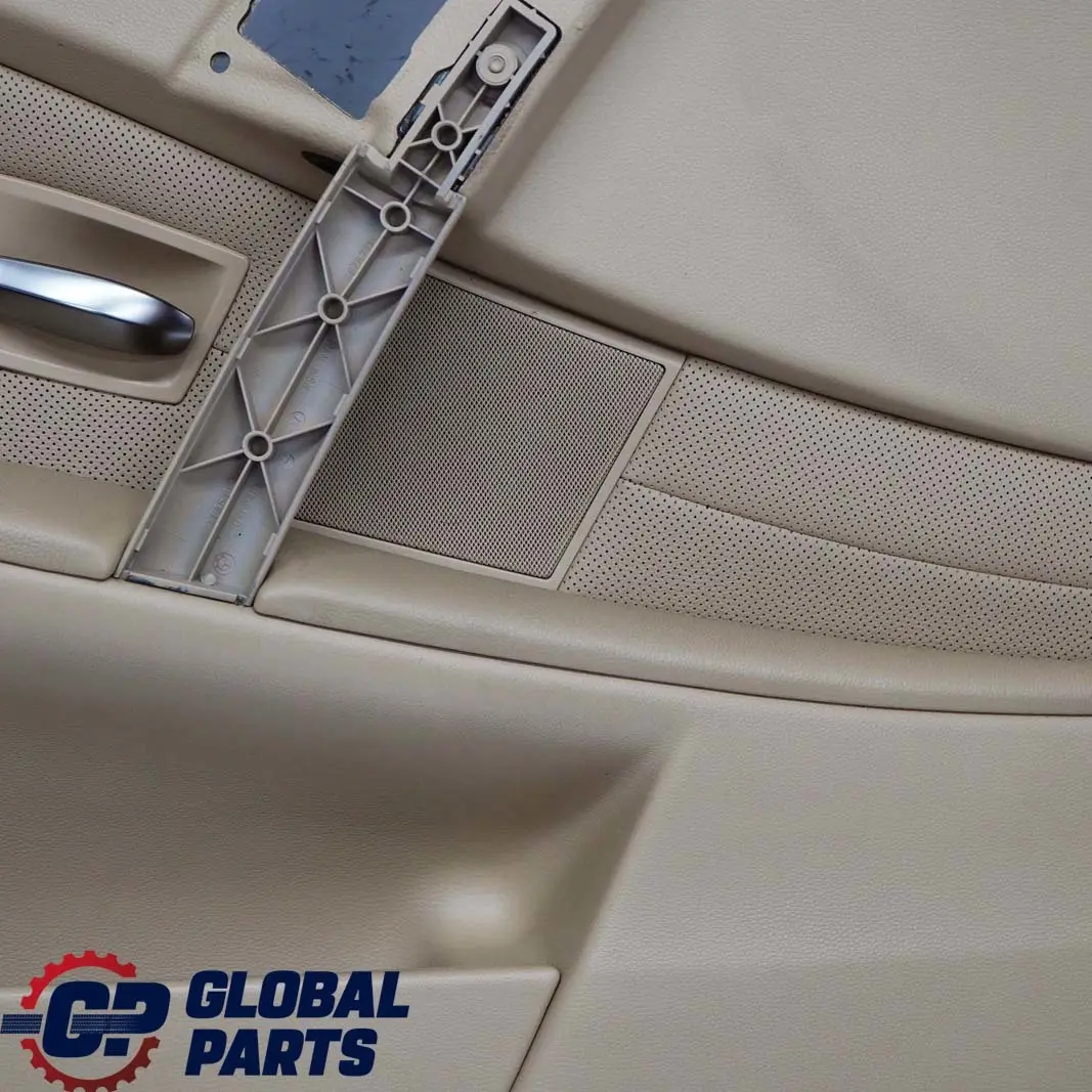 BMW E60 E61 Frente Izquierda Tarjeta De puerta De cuero Nasca Beige Forro Trim - SKU 7076801 - Número de pieza 7076801