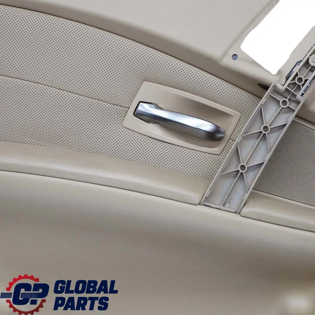 Frente Izquierda Tarjeta De puerta De cuero Nasca Beige Forro Trim para BMW E60 E61 con número de pieza 7076801 BMW E60 E61 Frente Izquierda Tarjeta De puerta De cuero Nasca Beige Forro Trim - SKU 7076801 - Número de pieza 7076801