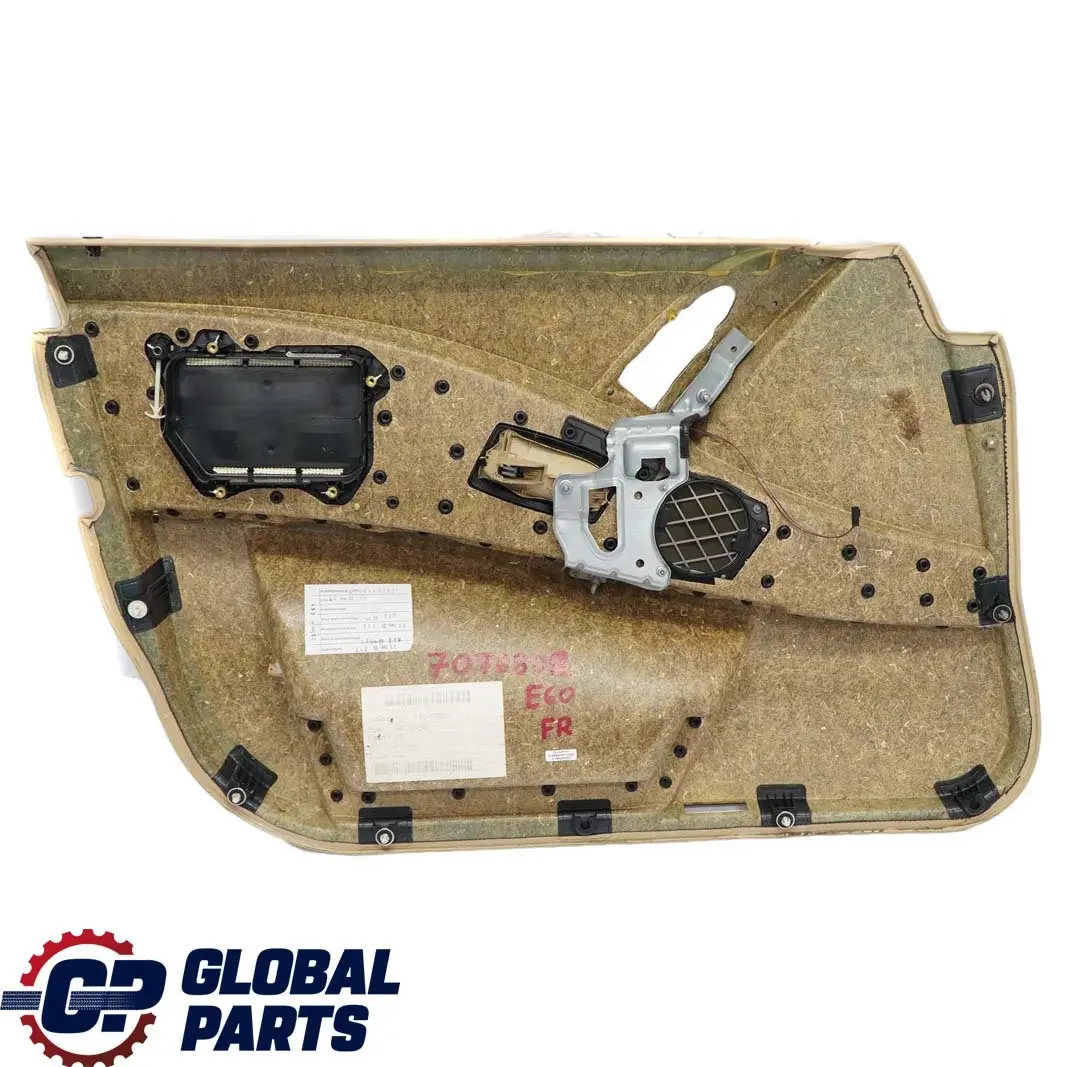 BMW E60 E61 Pannello Porta Copertura Anteriore Destro Pelle Nasca Beige - SKU 7076802 - Numero di parte 7076802