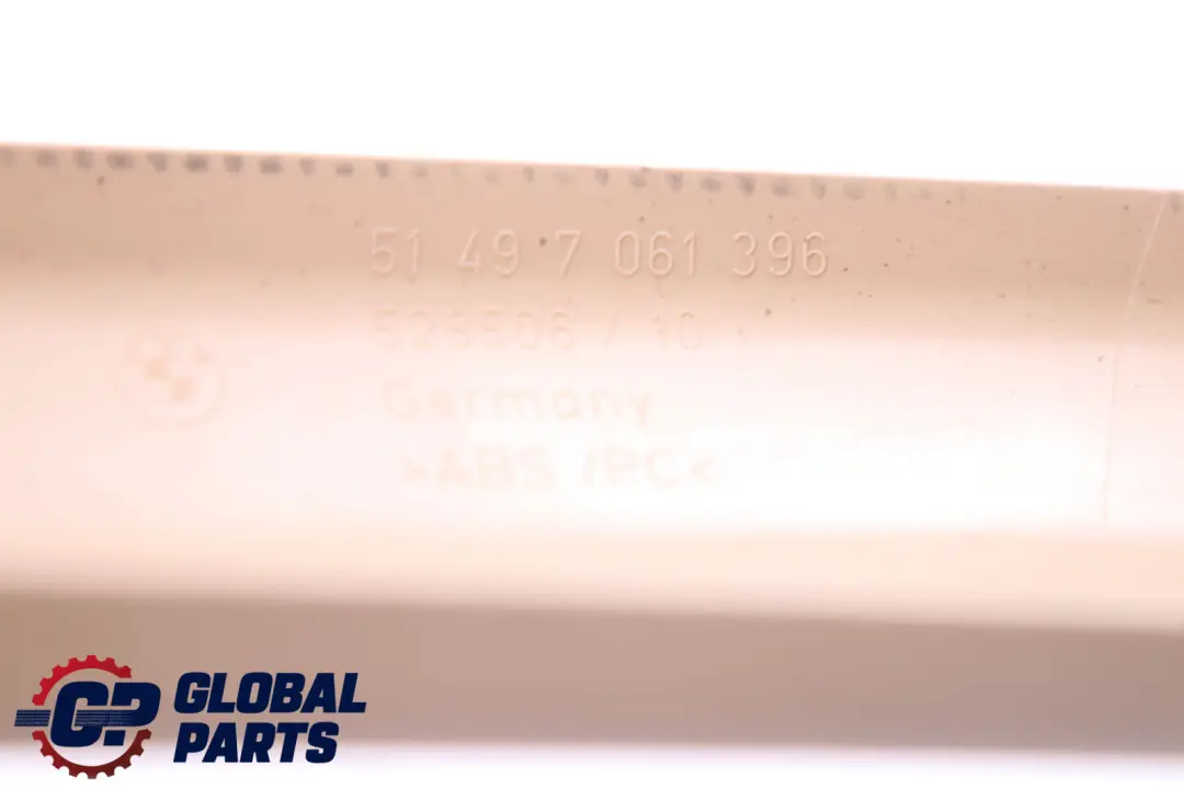 Interior Lateral Right O/S Trunk Lid Trim Panel Beige to BMW 5 Series E61 with Part number 7061396 BMW 5 Series E61 Interior Lateral Right O/S Trunk Lid Trim Panel Beige - SKU 7076862 - Part number 7061396