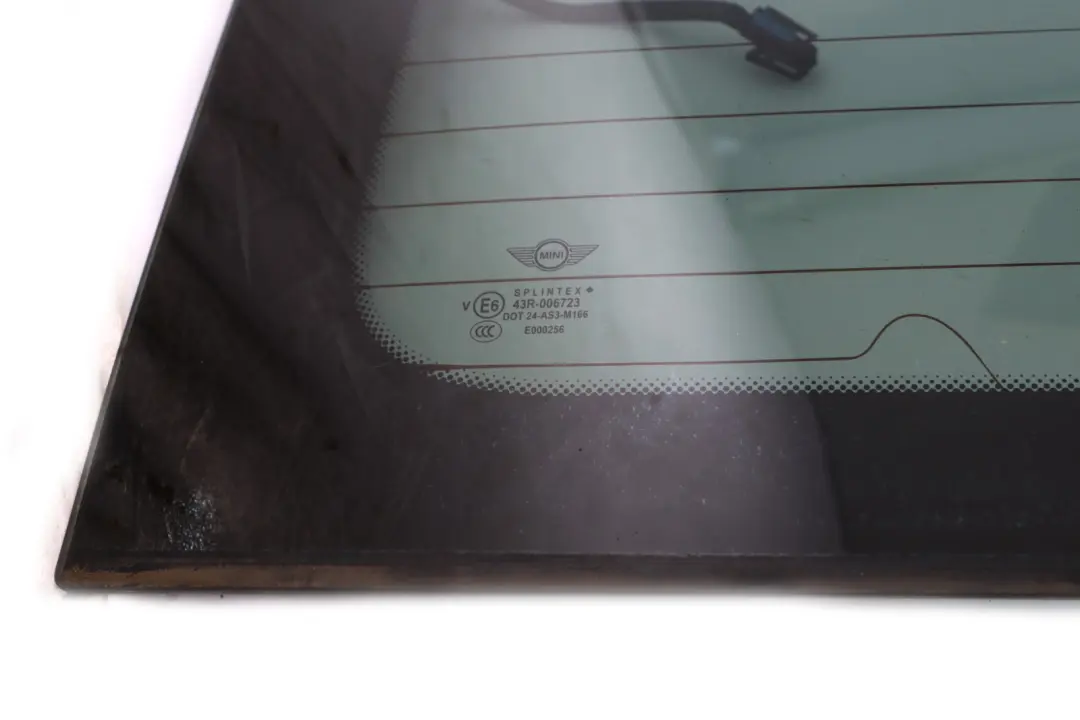Window Glass Black AS3 Trim to Mini Cooper One R50 R53 Rear with Part number 7076916 Mini Cooper One R50 R53 Rear Window Glass Black AS3 Trim - SKU 7076916 - Part number 7076916