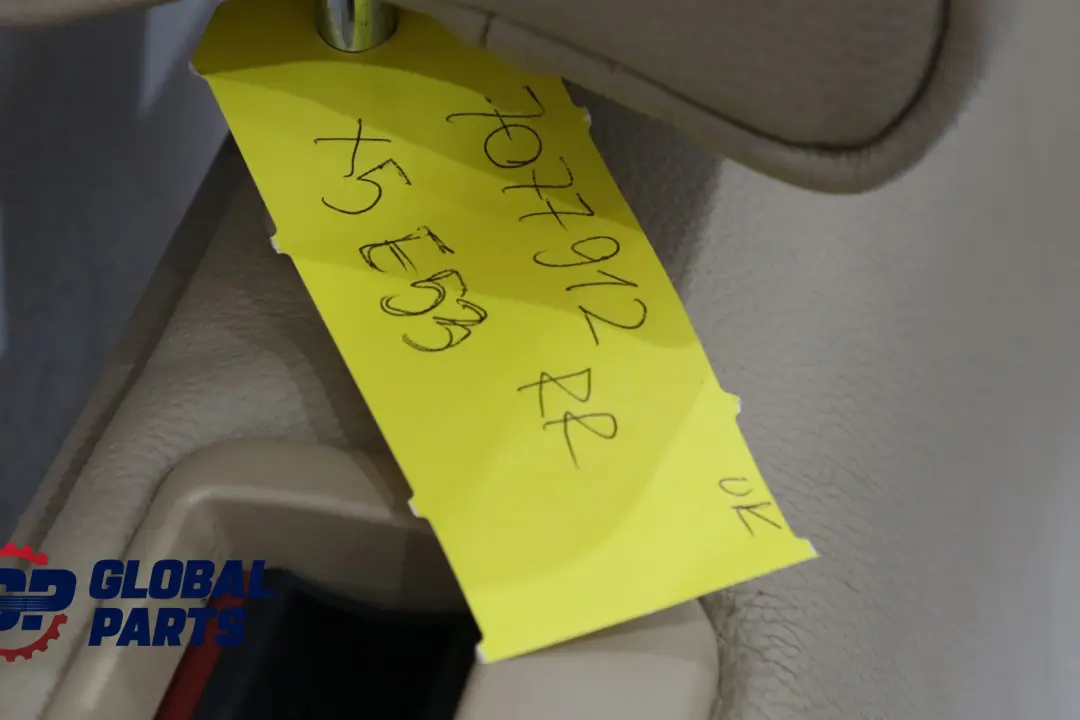 Beige Leather Rear Right O/S Back Seat Couch Backrest to BMW X5 Series E53 with Part number 7077912 BMW X5 Series E53 Beige Leather Rear Right O/S Back Seat Couch Backrest - SKU 7077912 - Part number 7077912