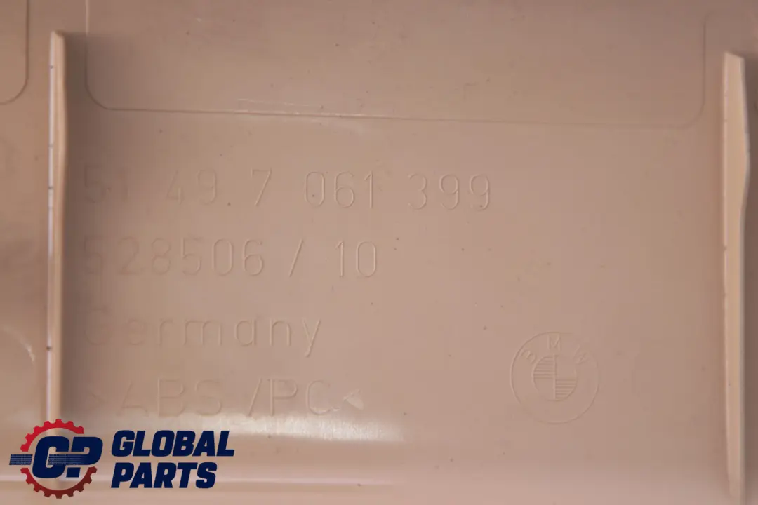 Trunk Boot Lid Interior Upper Trim Panel Cover Beige to BMW 5 Series E61 with Part number 7061399 BMW 5 Series E61 Trunk Boot Lid Interior Upper Trim Panel Cover Beige - SKU 7077947 - Part number 7061399