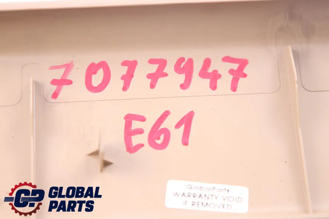 BMW 5 Series E61 Trunk Boot Lid Interior Upper Trim Panel Cover Beige - SKU 7077947 - Part number 7061399