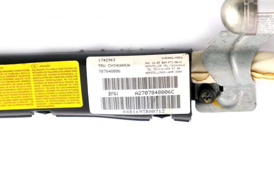 BMW E53 Air modulo de techo cortina trasera derecha - SKU 7078480 - Número de pieza 7078480