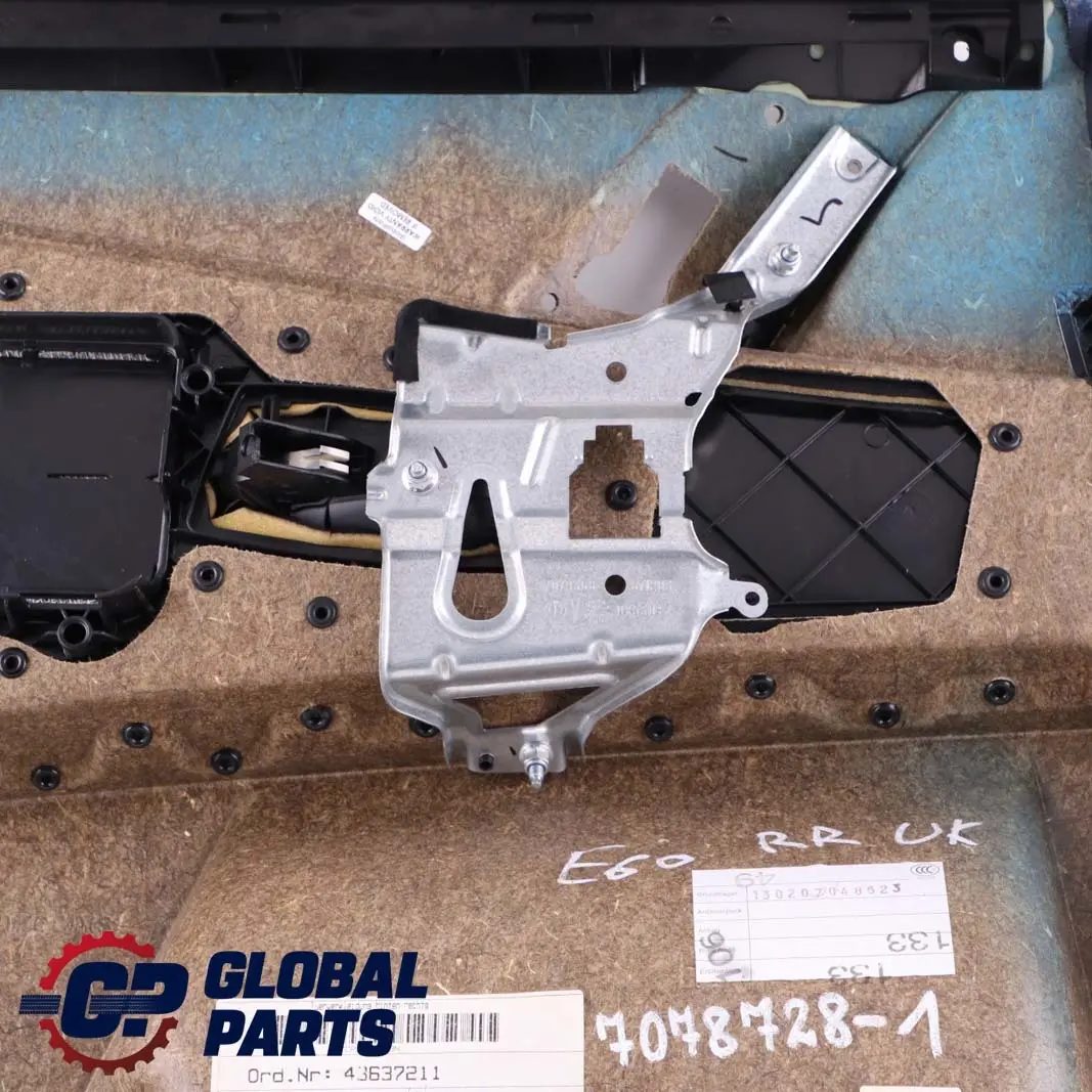 BMW E60 E61 Rear Right O/S Door Card Lining Cloth Cover Trim Black Panel - SKU 7078728-1 - Part number 7078728