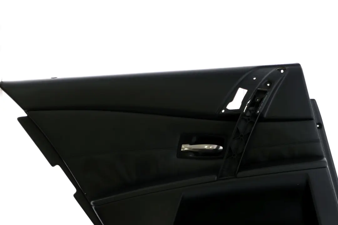 BMW 5 Series E60 E61 Door Card Lining Leather Trim Panel Rear Left N/S Black - SKU 7078741 - Part number 7078741