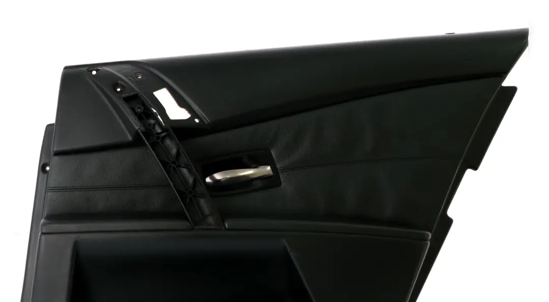 Door Card Lining Leather Trim Panel Rear Right Black para BMW E60 E61 con número de pieza 7078742 BMW E60 E61 Door Card Lining Leather Trim Panel Rear Right Black - SKU 7078742 - Número de pieza 7078742