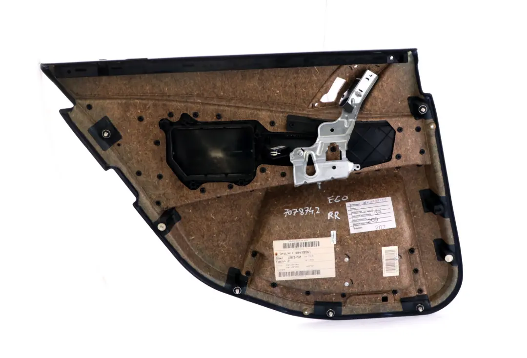 BMW 5 er E60 E61 Türverkleidung Leder Hinten Rechts Schwarz - SKU 7078742 - Teilenummer 7078742