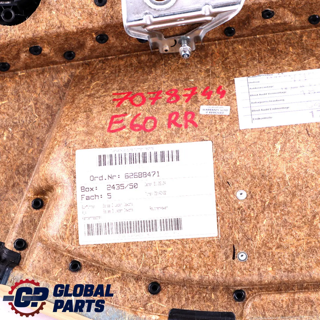 BMW 5 Series E60 E61 Türverkleidung Hinten Links Beige Leder - SKU 7078744 - Teilenummer 7078744