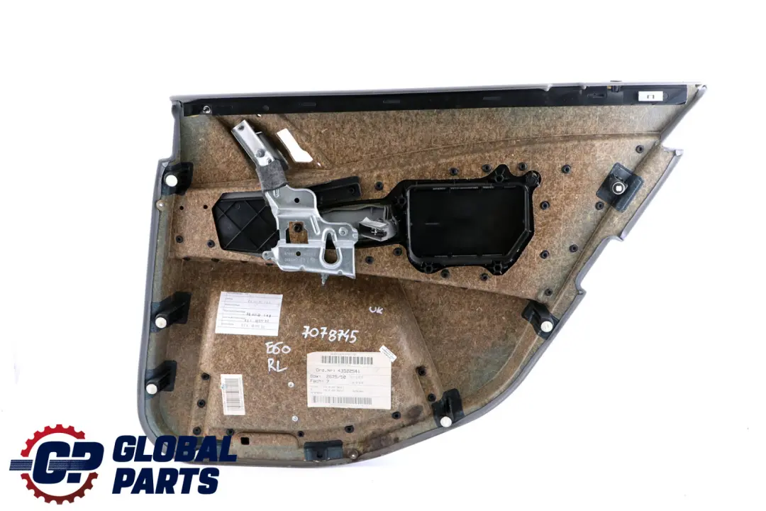  Türverkleidung BMW E60 E61 Verkleidung Leder Hinten Links Grau - SKU 7078745 - Teilenummer 7078745