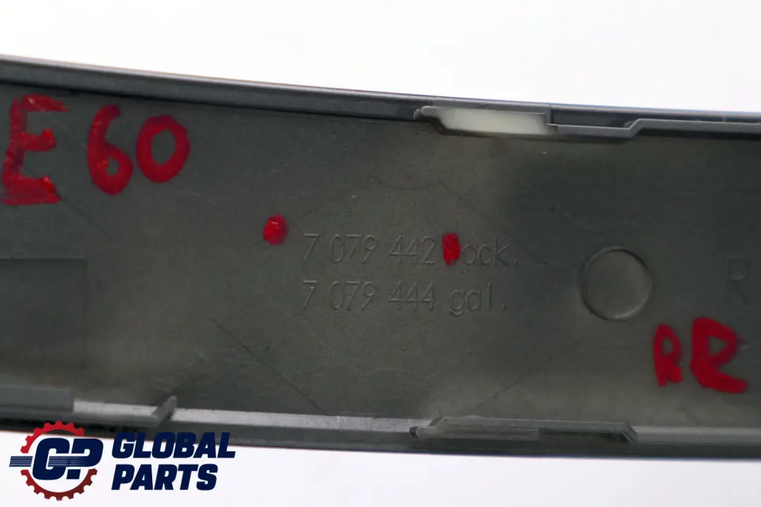 Right Door Handle Trim Strip Titan Dunkel O/S to BMW 5 Series E60 E61 Rear with Part number 7079442 BMW 5 Series E60 E61 Rear Right Door Handle Trim Strip Titan Dunkel O/S - SKU 7079442 - Part number 7079442