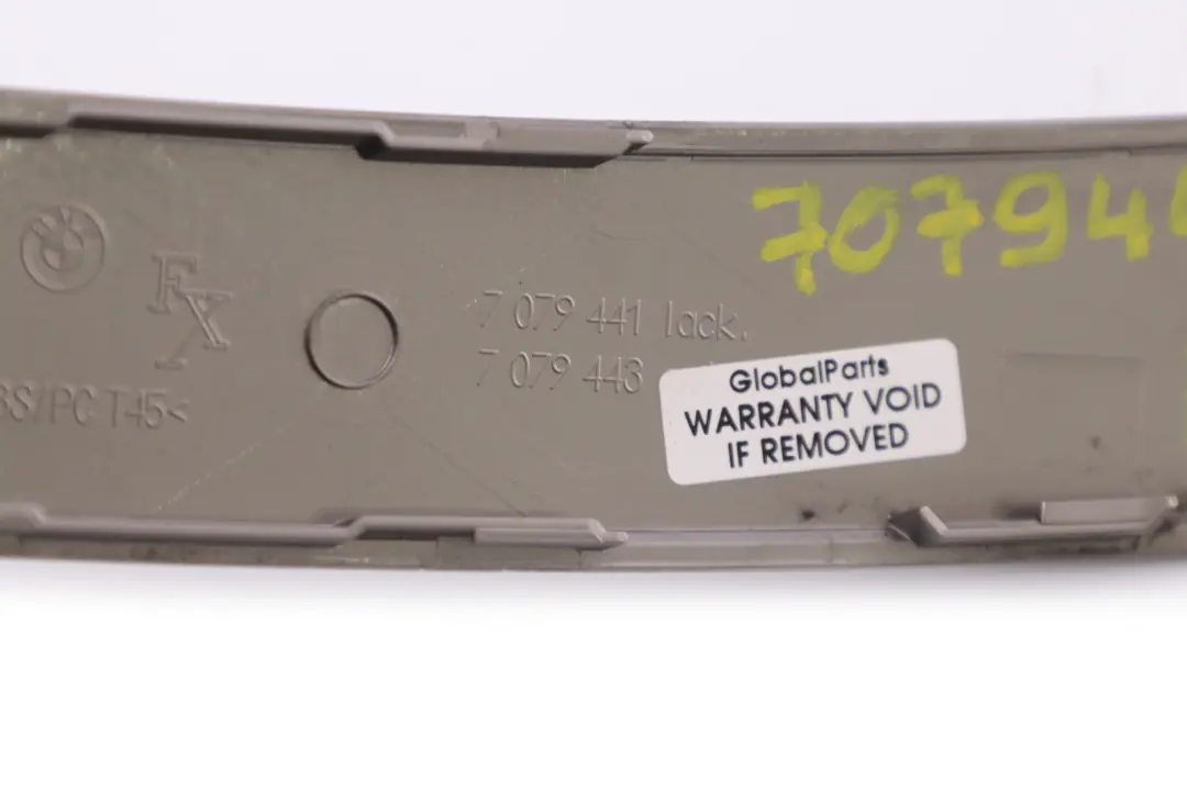 BMW 5 Series 1 E60 E61 Handle Upper Trim Strip Rear Left Ruthenium N/S - SKU 7079443-1 - Part number 7079443