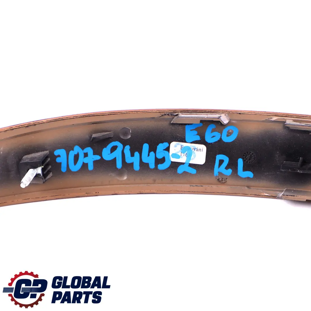 Handle Cover Trim Strip Rear Left N/S Poplar Woodgrain Light to BMW 5 Series 2 E60 with Part number 7079445 BMW 5 Series 2 E60 Handle Cover Trim Strip Rear Left N/S Poplar Woodgrain Light - SKU 7079445-2 - Part number 7079445