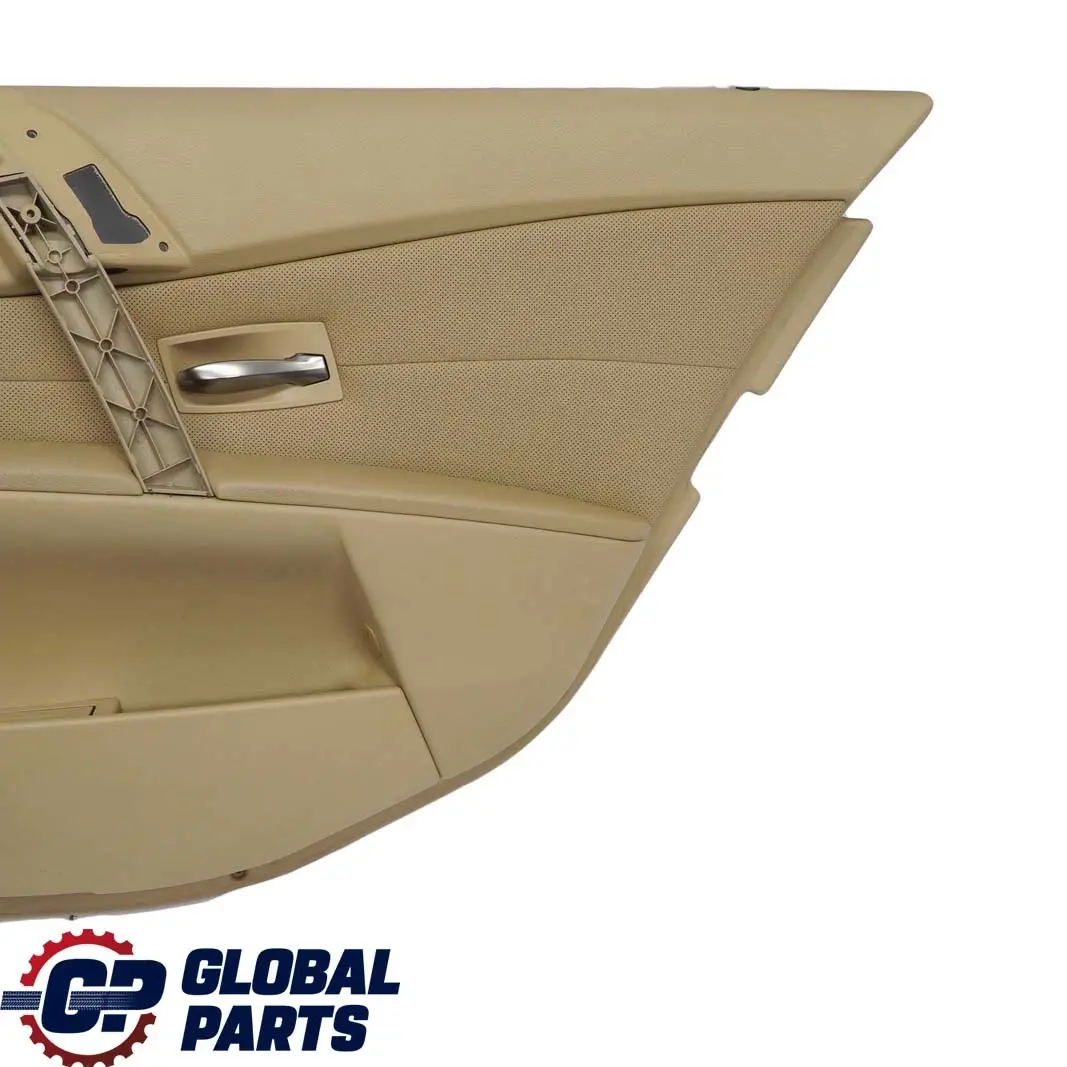 Trasera Derecha Tarjeta De Puerta De cuero Nasca Beige Forro Trim para BMW E60 E61 con número de pieza 7079508 BMW E60 E61 Trasera Derecha Tarjeta De Puerta De cuero Nasca Beige Forro Trim - SKU 7079508 - Número de pieza 7079508