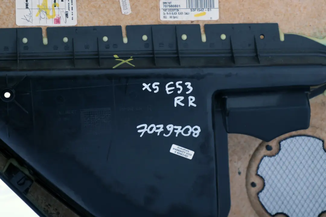  *BMW X5 er E53 Türverkleidung Hinten Rechts Leder Schwarz - SKU 7079708 - Teilenummer 7079708