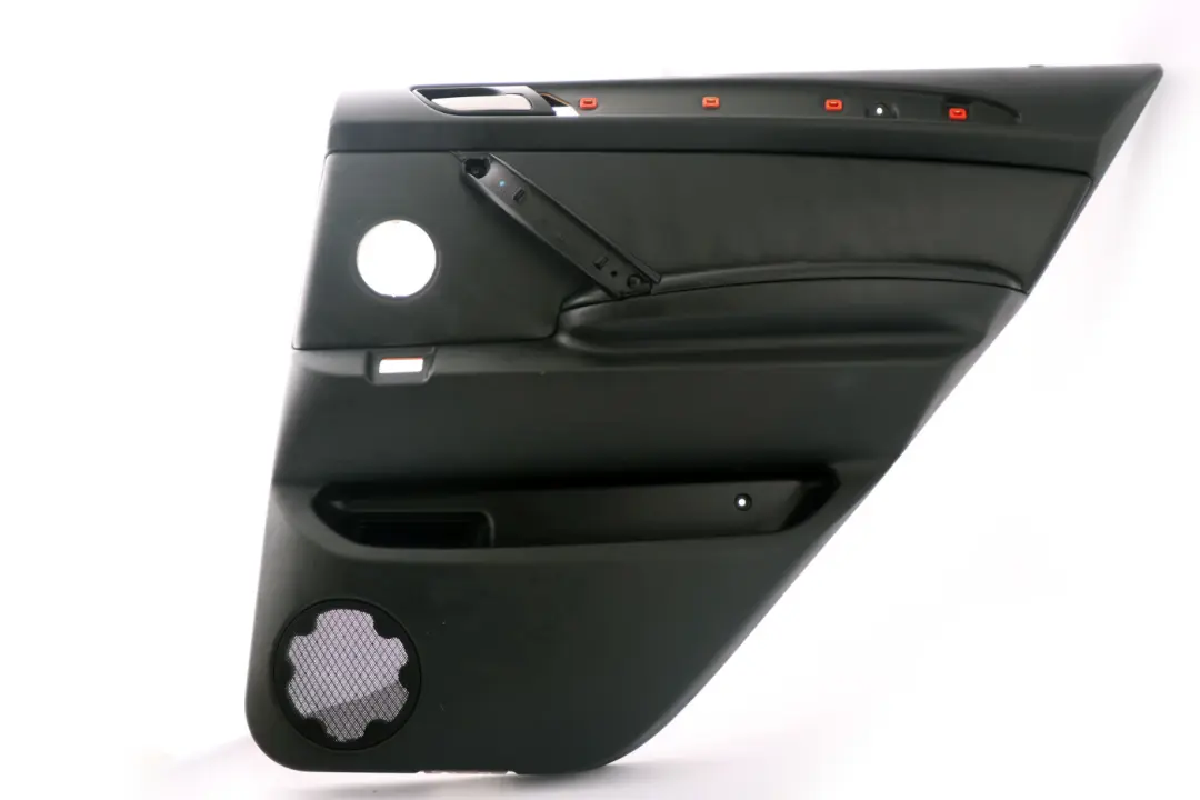 Right O/S Door Card Black Leather Interior Trim Panel to BMW X5 Series E53 Rear with Part number 7079708 BMW X5 Series E53 Rear Right O/S Door Card Black Leather Interior Trim Panel - SKU 7079708 - Part number 7079708