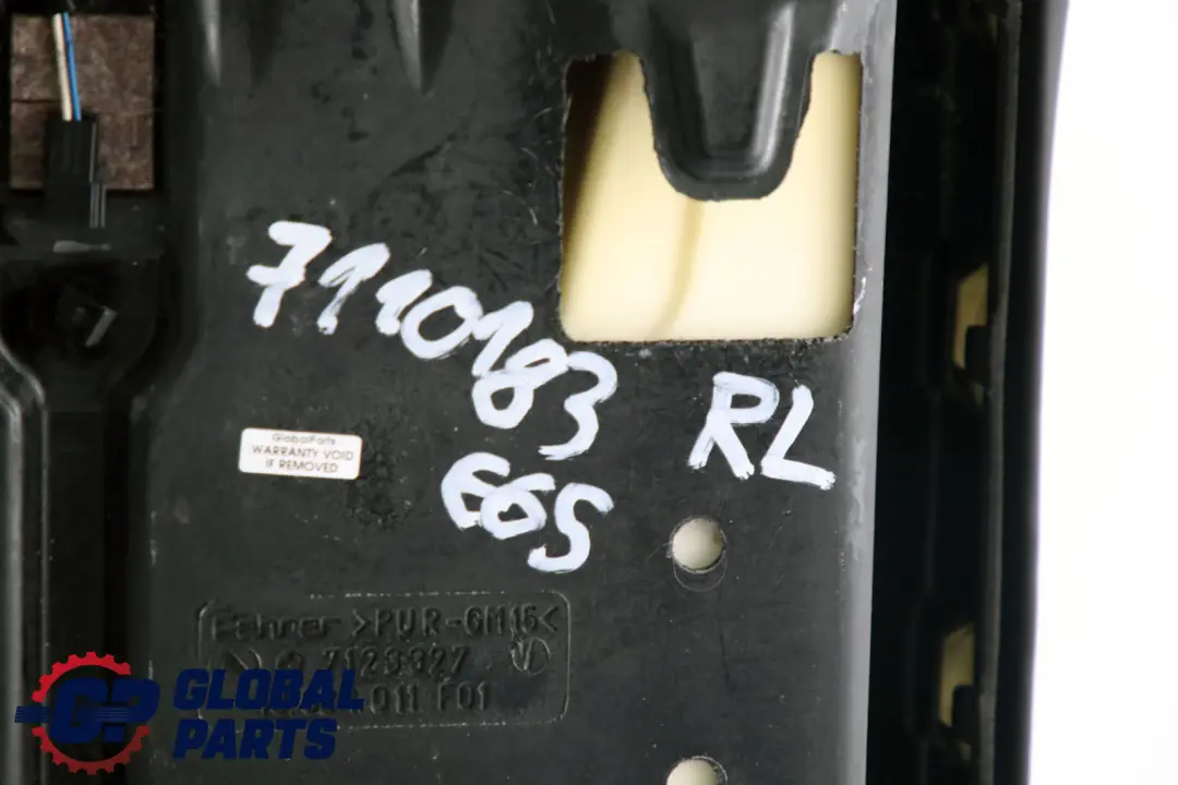 BMW 7 E65 E66 E67 Arriere Siege a Gauche Dossier Reference Cuir Pearl Noir - SKU 7110183 - Numéro de pièce 7110183