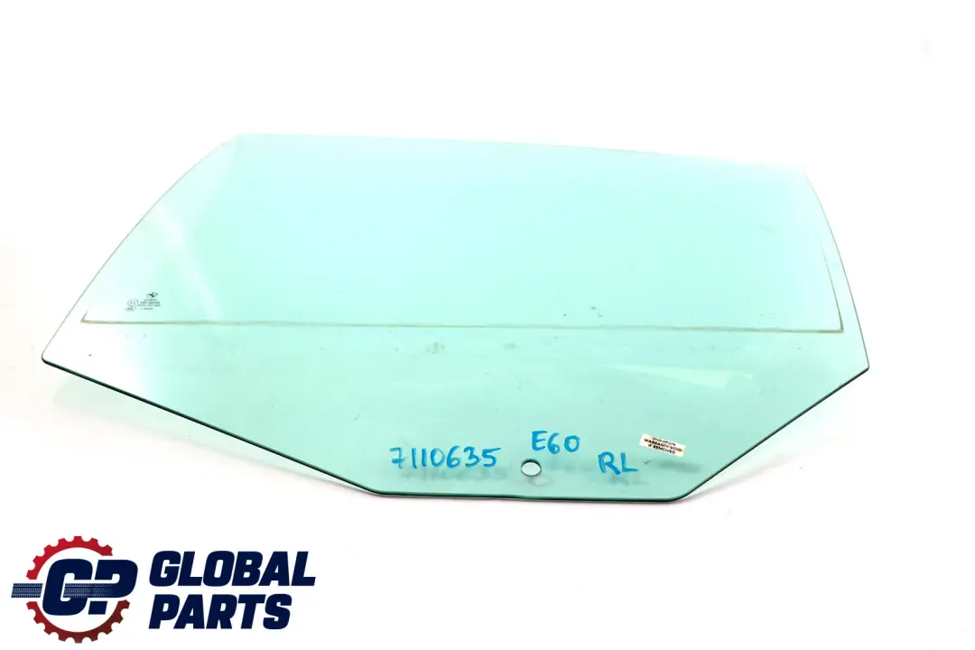 Puerta Trasera Ventana Izquierda Vidrio AS2 5135 para BMW E60 con número de pieza 51357110635 BMW E60 Puerta Trasera Ventana Izquierda Vidrio AS2 5135 - SKU 7110635 - Número de pieza 51357110635