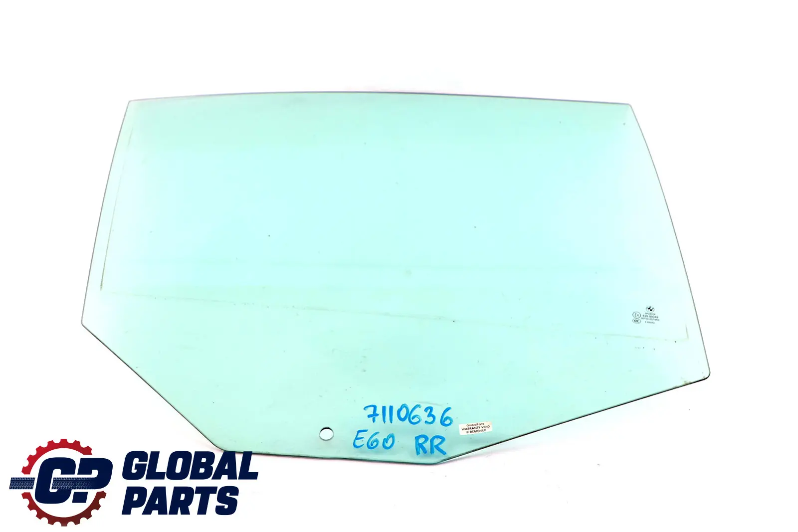 BMW E60 E60N M5 Vidrio ventana lateral verde puerta trasera derecha 7110636 AS2